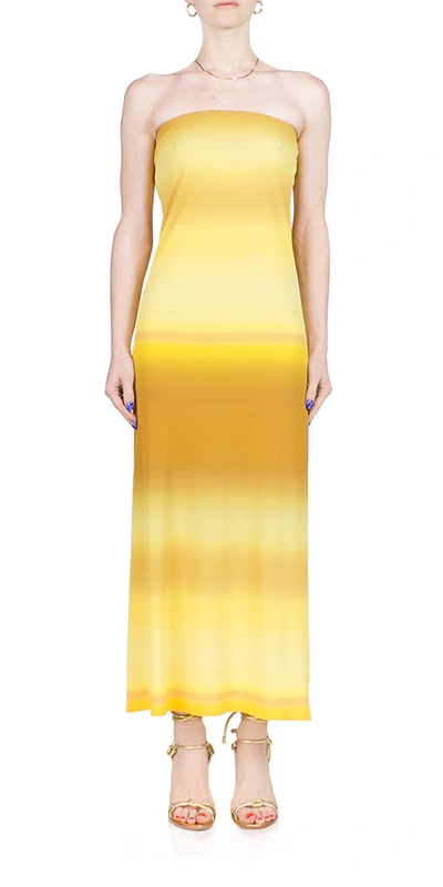 Bec & Bridge Amara Strapless Maxi Dress In Multi