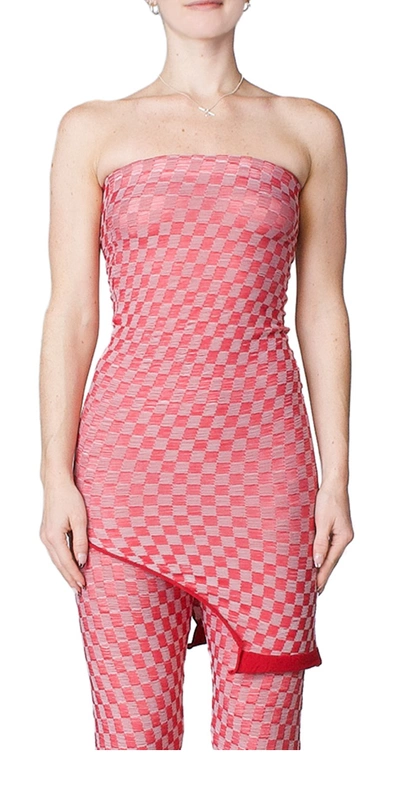 Mm6 Maison Margiela Convertible Jacquard Check Dress/top