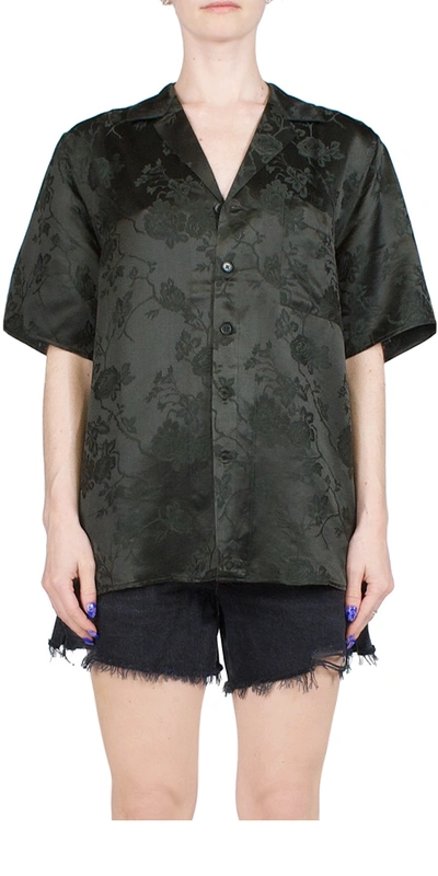 6397 Jacquard Camp Shirt Dark Slate