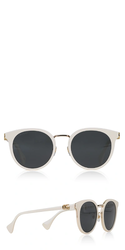 Gucci Mini Running Round Sunglasses Ivory