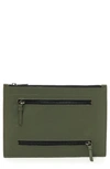 Botkier Chelsea Large Clutch In Army Green