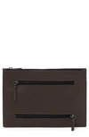 Botkier Chelsea Large Clutch In Chocolate