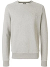 Calvin Klein Jeans Est.1978 Embossed Logo Sweatshirt In Grey