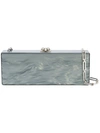 Edie Parker Flavia Pearl Effect Clutch Bag - Grey