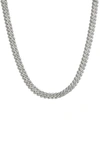 Drae Havana Pavé Cubic Zirconia Choker Necklace In Silver