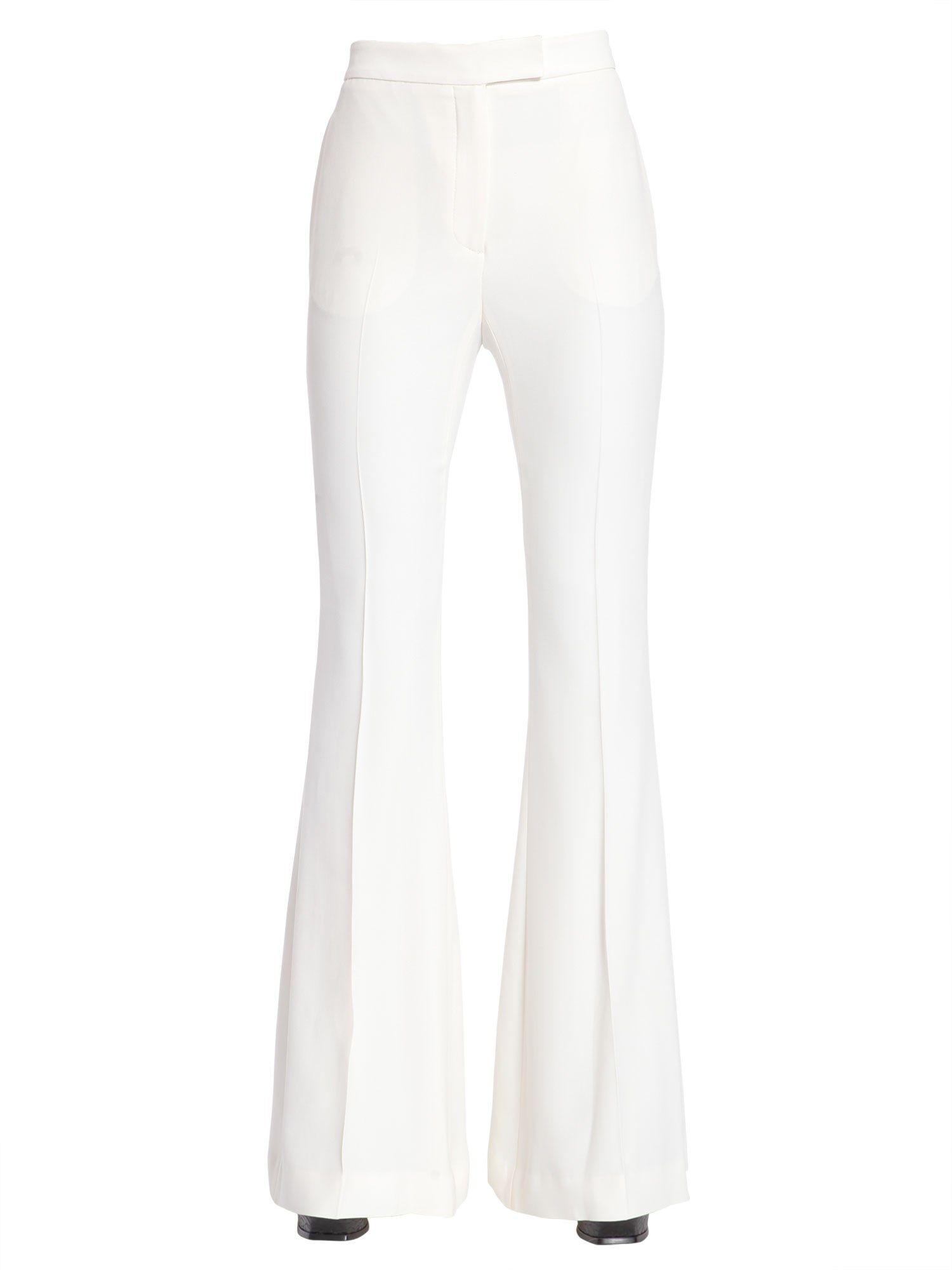 Alexander Mcqueen Flare Trousers In Bianco | ModeSens