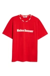 Wales Bonner Original Sorbonne-print Organic-cotton T-shirt In Red
