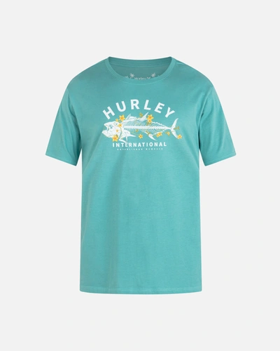 United Legwear Men's Everyday Fish Food Short Sleeve T-shirt In Broken Jade