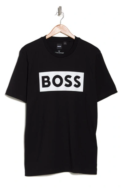 Hugo Boss Tiburt Logo Graphic T-shirt In Black