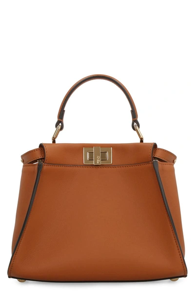 Fendi Peekaboo Leather Mini Handbag In Default Title