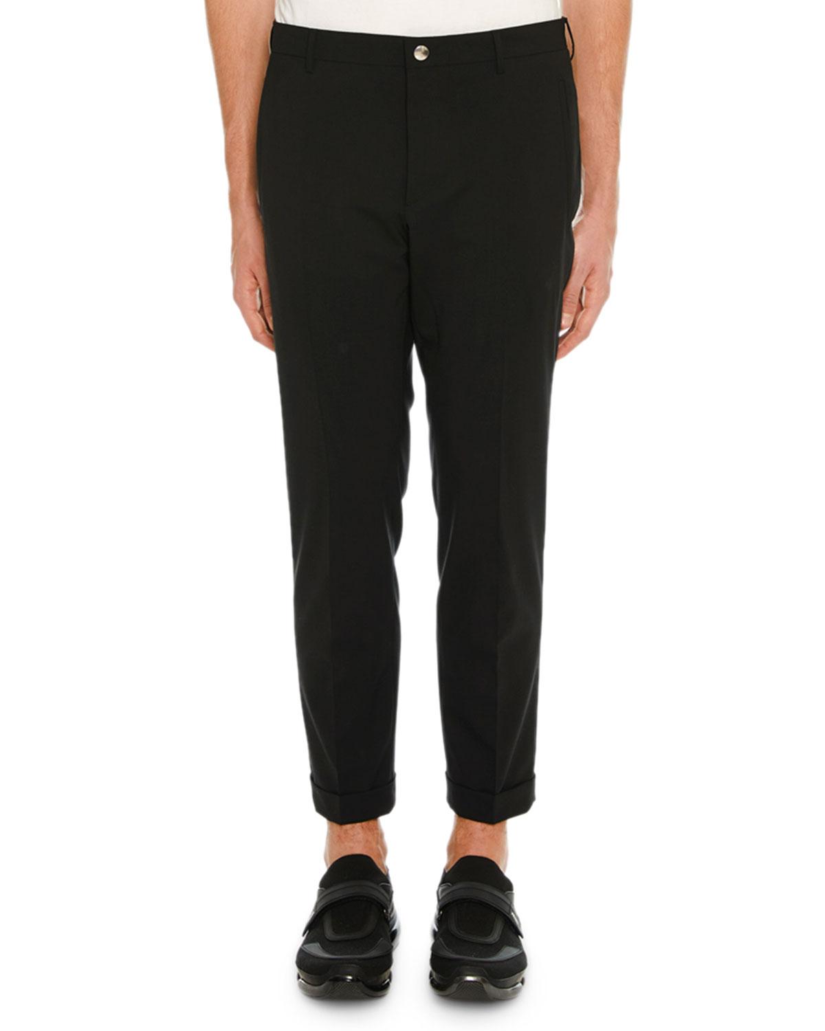 prada rubber cuff jogger pants