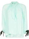 Eudon Choi Draped Front Blouse In Green