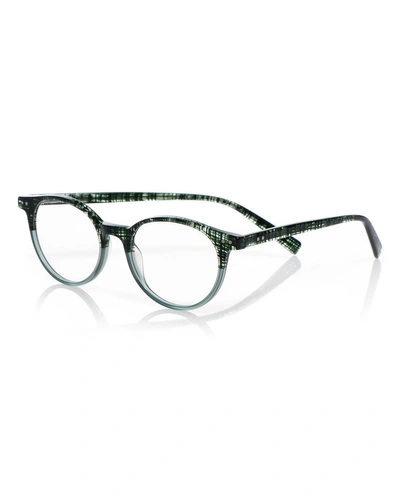 Eyebobs Case Closed Plaid Acetate Reading Glasses In Green