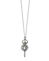 Monica Rich Kosann Sterling Silver Mini Carpe Diem Key Charm Necklace With Rock Crystal, 17"l