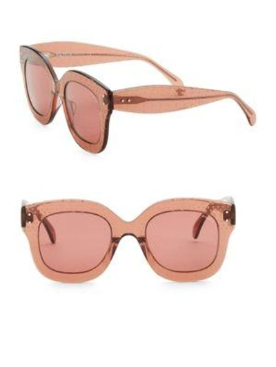 Alaïa 50mm Transparent Round Frames In Nude