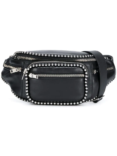 Alexander Wang Attica Soft Leather Fanny Pack Bag With Stud Trim In Black