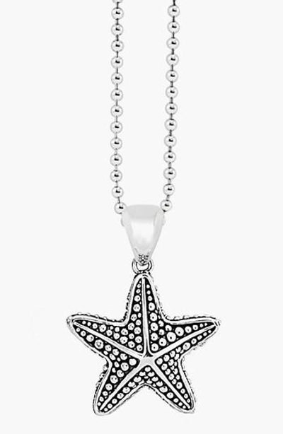 Lagos Rare Wonders Long Talisman Necklace In Silver/ Starfish