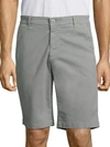 Ag Griffin Stretch Sateen Shorts In Grey