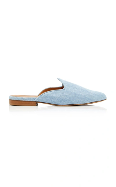 Le Monde Beryl Denim Mules In Blue