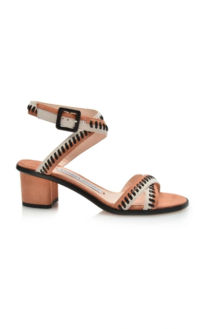 Andrea Gomez Bea Block Sandal In Pink