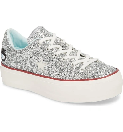 Converse Women's One Star Platform X Chiara Ferragni Glitter Sneakers In  Silver | ModeSens