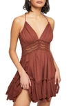 Free People 200 Degree Minidress In Cocoa