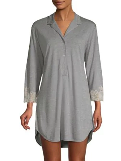 Natori Lux Shangri-la Sleepshirt In Grey