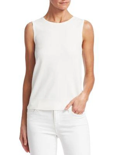 Saks Fifth Avenue Collection Sleeveless Shell Top In White