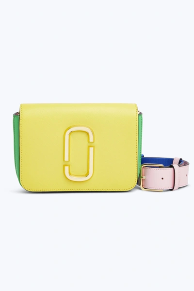 Marc Jacobs Saffiano Leather Hip Shot Convertible Shoulder/belt Bag In Daisy Yellow Multi/gold