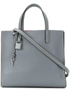 Marc Jacobs Grainy Leather The Mini Grind Tote Bag In Grey