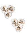 Kate Spade Shine On Flower Cluster Stud Earrings In White