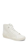 Dolce Vita Women's Zohara Lace Up High Top Sneakers In White Perforated Leather