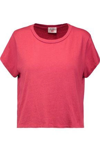 Re/done Woman + Hanes 1950s Distressed Cotton-jersey T-shirt Red