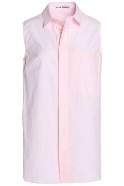Acne Studios Woman Cotton-poplin Shirt Pink