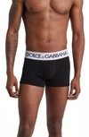 Dolce & Gabbana Cotton Stretch Jersey Boxer Briefs In Black