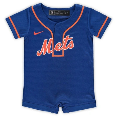 Nike Babies' Newborn And Infant Boys And Girls  Royal New York Mets Official Jersey Romper