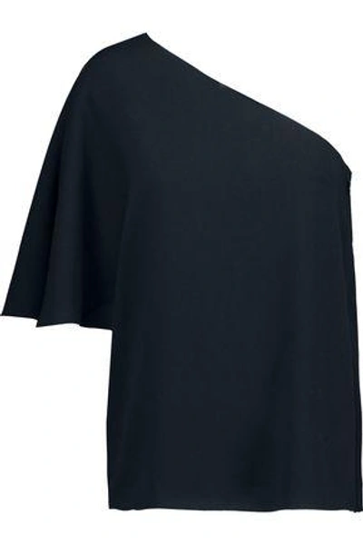 Tibi Woman Savanna One-shoulder Crepe Top Midnight Blue