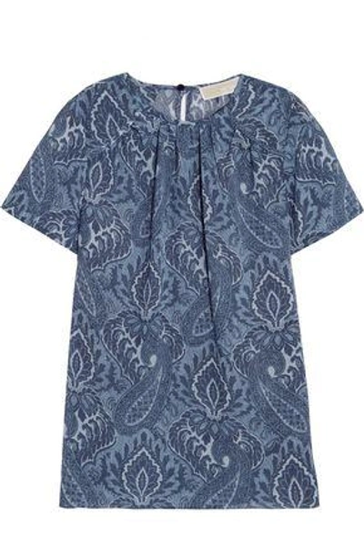 Michael Michael Kors Woman Printed Chiffon Top Blue