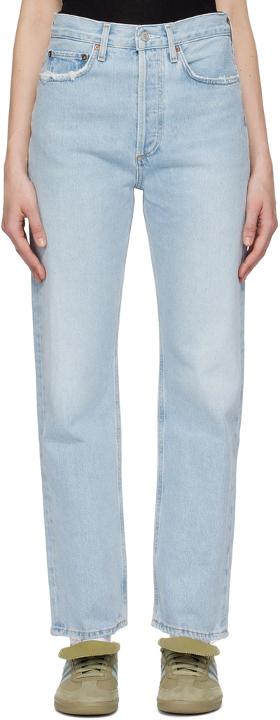 Agolde 90's Pinch Waist High-rise Straight Jeans In Focus