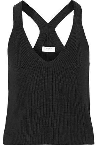 Bailey44 Woman Ribbed Cotton-blend Top Black