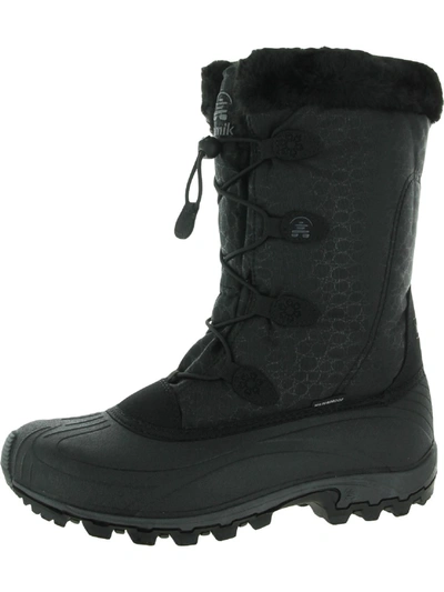 Kamik Momentum W Womens Faux Fur Lined Comfort Insole Winter & Snow Boots In Black