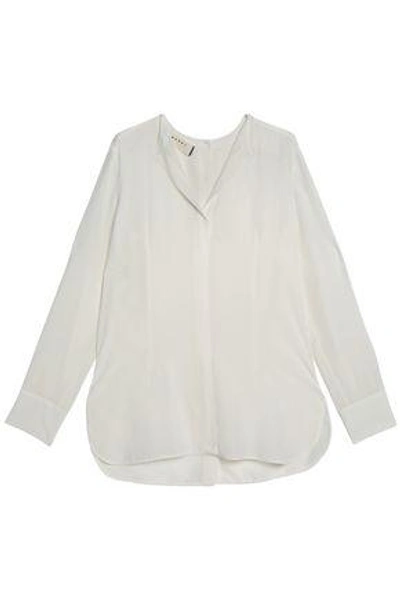 Marni Woman Silk-crepe De Chine Shirt White
