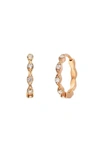 Sethi Couture Eleanor Diamond Huggie Hoop Earrings In Rose Gold