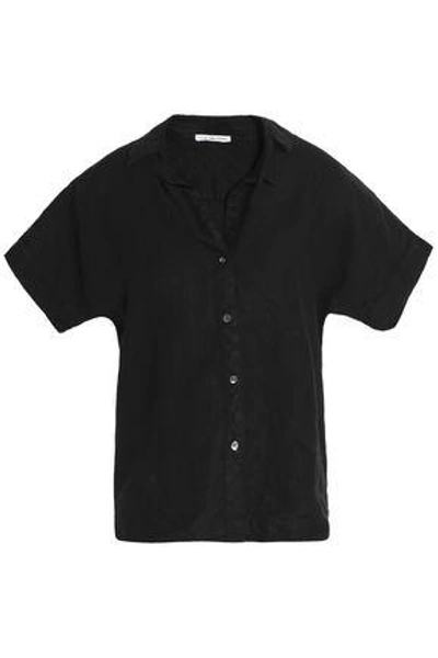 James Perse Linen Shirt In Black