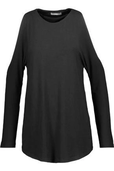 Tart Collections Woman Giza Cold-shoulder Stretch-modal Top Black