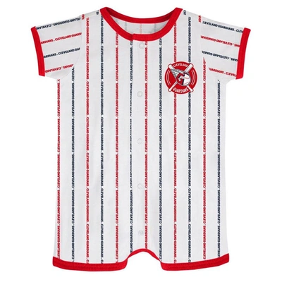 Outerstuff Babies' Newborn & Infant White Cleveland Guardians Ball Hitter Romper