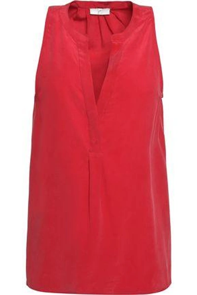 Joie Woman Aruna Silk Top Red