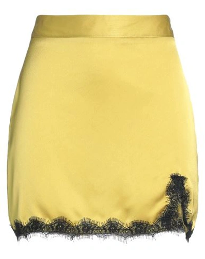 Kontatto Woman Mini Skirt Mustard Size M Polyester In Yellow