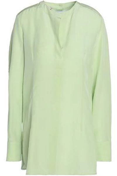 Marni Woman Silk-crepe De Chine Shirt Light Green