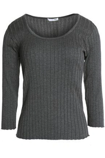 Rag & Bone Woman Cotton-jersey Top Gray